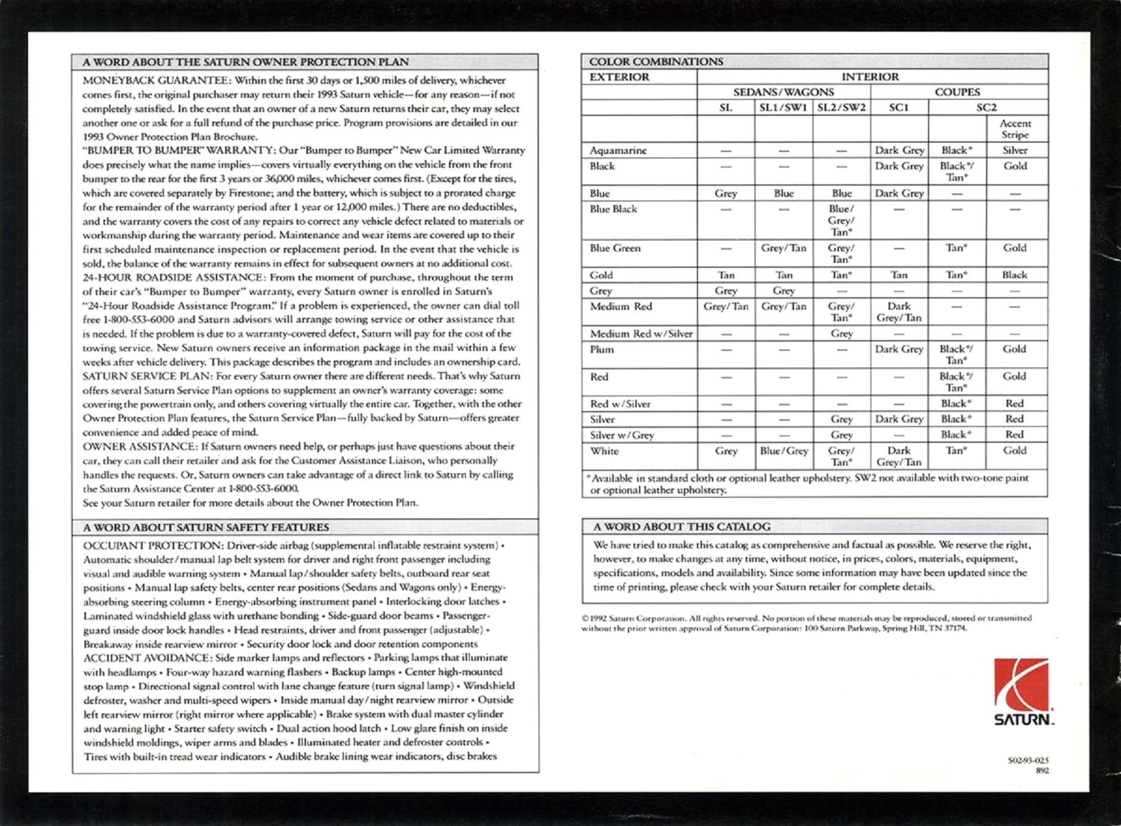 1993 Saturn Full Line-16