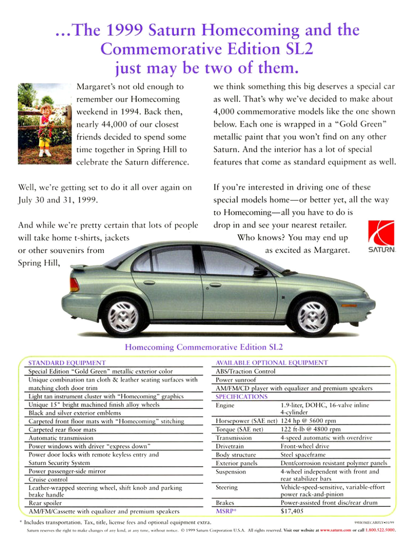 1999 Saturn Homecoming Commemorative SL2 Sedan-02